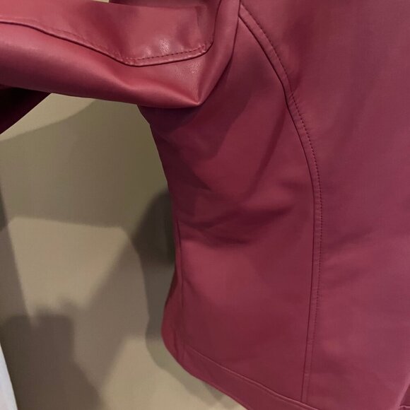 A.N.A. Faux Leather Motorcycle Jacket, Plum color, nicely lined, Size XL - Picture 6 of 12
